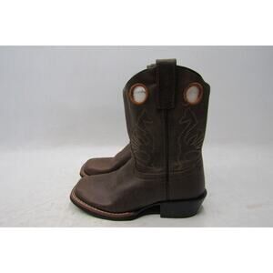 Masterson Little Kids Youth Size 13.5 M Brown Leather Western Cowboy Boots